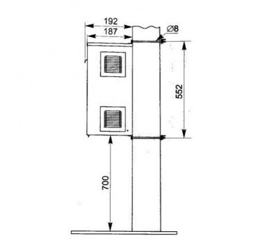 Металлический шкаф Lider Ш1/0,9-2,0 для однофазных стабилизаторов