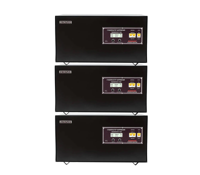 Кликните для увеличения изображения Уличный стабилизатор напряжения на три фазы STATUS 24000SТ-35, комплект