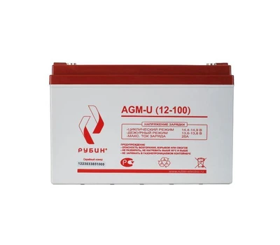Аккумуляторная батарея Рубин 12V 100Ah AGM