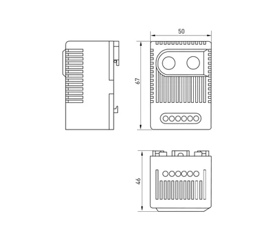 Термостат EKF PROxima NO+NC (охлаждение и обогрев) на DIN-рейку 10A, 230В