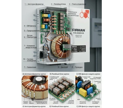 Стабилизатор напряжения FIRMAN FVR-2000W-95